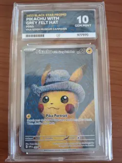 ACE 10 Pikachu With Grey Felt Hat SVP 085 - Van Gogh Museum Promo Pokemon TCG - Image 1