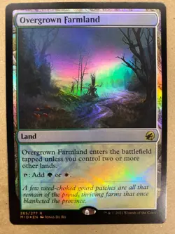 MTG 1x FOIL Overgrown Farmland 85 Innistrad: Midnight Hunt Magic Gathering x1 NM - Image 1