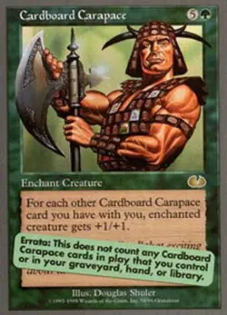 MTG magic cards 1x Cardboard Carapace Unglued Light Play, English - Image 1