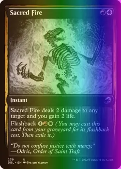 MTG Magic the Gathering Sacred Fire (239/633) Innistrad Double Feature NM FOIL - Image 1