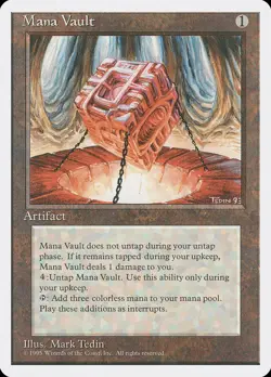 MTG Magic the Gathering Mana Vault (334/379) Fourth Edition HP - Image 1