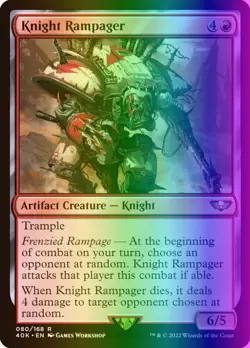 MTG Knight Rampager (80u/675) Warhammer 40,000 LP FOIL- SURGE - Image 1