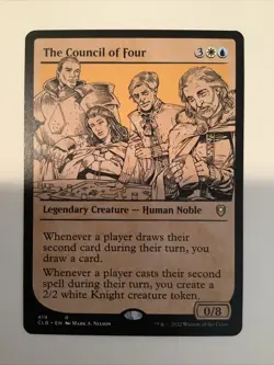 MTG CLB: The Council of Four (Legendary Creature) Showcase Rare 419 - Image 1