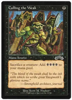 Culling the Weak 1998 Exodus Black Common Instant MTG NM AZ1 - Image 1