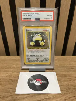 PSA 8 Snorlax 11/64 Jungle Set Pokemon Card MINT - Image 1