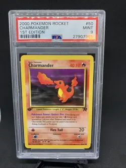 2000 Pokemon Rocket 1st Edition Charmander PSA 9 Rare! - Image 1