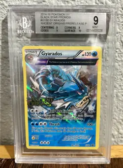 2015 Pokemon XY Gyarados Black Star Promo Ancient Origins Prerelease #XY60 BGS 9 - Image 1