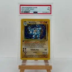 Pokemon TCG Cards 1st Edition Machamp 8/102 Base Set Holo Rare PSA 7 NM - Image 1