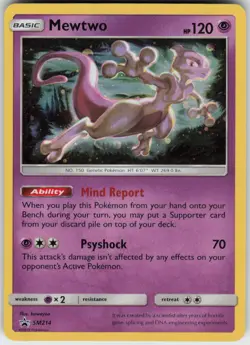 Mewtwo - SM214 Holo Promo Sun & Moon Promo Near Mint - Image 1