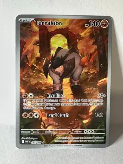 Pokemon TCG Terrakion 135/086 White Flare Holo Illustration Rare NM/M - Image 1