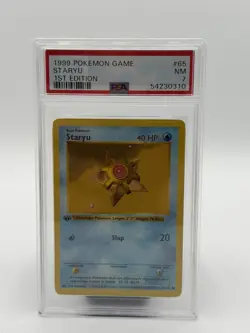 Pokemon TCG Staryu Base Set Shadowless 1st Edition PSA 7 65/102 English - Image 1