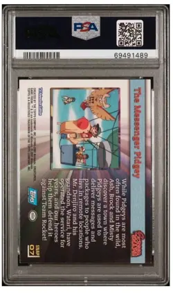2001 Topps Pokemon The Messenger Pidgey Johto League Champions Foil PSA 8 - Image 2