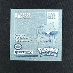 Abra 63 - Artbox Series - Pokemon Sticker - Image 2