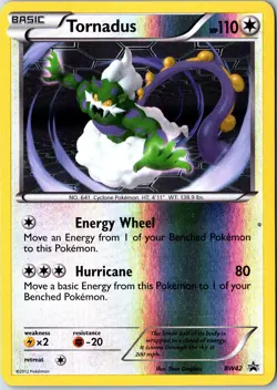 Pokemon tcg: Black and White Promos Tornadus #BW42 Reverse Holo Promo .VO5 - Image 1