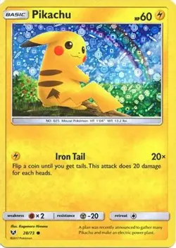 Pokemon Pikachu (General Mills Promo) (28gm/85) Shining Legends LP HOLO - Image 1