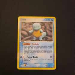 Pokemon Ditto (Squirtle) Delta Species 64/113 Common 60 HP Spiral Drain - Image 1