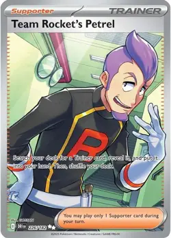 Pokemon Team Rocket's Petrel (226/261) Destined Rivals LP HOLO - Image 1