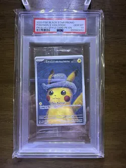 2023 Pokemon Pikachu with Grey Felt hat Van Gogh 085 Graded SEALED Promo PSA 10 - Image 1