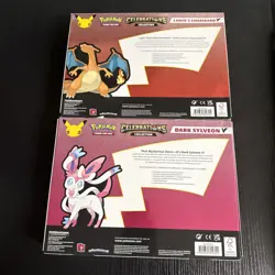 Pokemon Celebration Lance's Charizard V & Dark Sylveon V Collection Boxes Sealed - Image 2