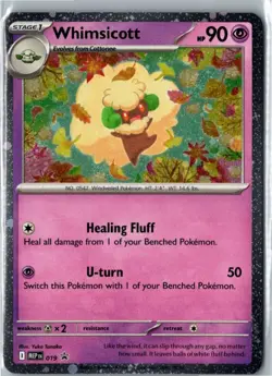 Whimsicott Mega Evolution Promo 019 Near Mint Holofoil Pokemon - Image 1