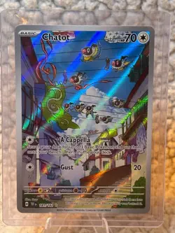 Pokemon TCG Chatot 181/162 SV05: Temporal Forces Illustration Rare Holo - Image 1
