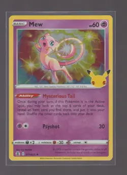MEW 011/025 HOLO RARE CELEBRATIONS POKEMON HOLO NEAR MINT - Image 1