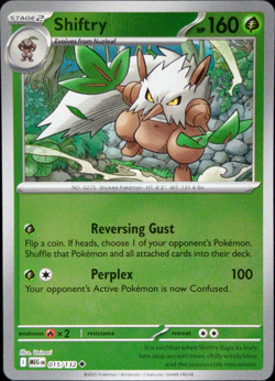 Shiftry 15/132 Reverse Holo Mega Evolution - Pokemon TCG - Mint - Image 1