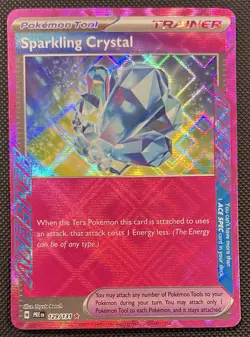 2025 Pokemon Sparkling Crystal 129/131 Prismatic Evolutions Ace Spec NM - Image 1