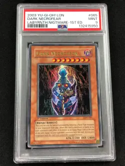 Yugioh 2003 Dark Necrofear 1st LON-065 PSA 9 Ultra Rare - Image 1