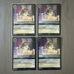 4x Beast Tragic Hero 173/204 Rise of the Floodborn, Disney Lorcana Playset - Image 1