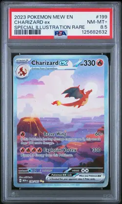 Pokemon TCG 151 Charizard ex 199/165 Sv: Scarlet & Violet 151 Holo Sir PSA 8.5 - Image 1