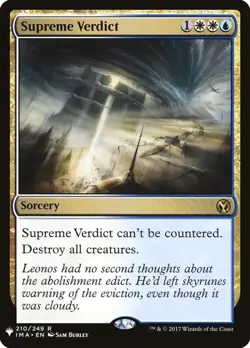 1x Supreme Verdict NM-Mint, English Mystery Booster / The List MTG Magic - Image 1