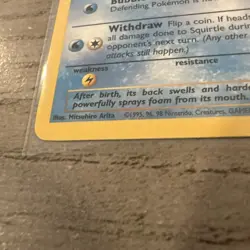 Pokemon TCG Squirtle Shadowless Card 63/102 Base Set 1999 - LP+ VERY SHARP LOOK - Image 2