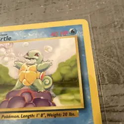 Pokemon TCG Squirtle Shadowless Card 63/102 Base Set 1999 - LP+ VERY SHARP LOOK - Image 4