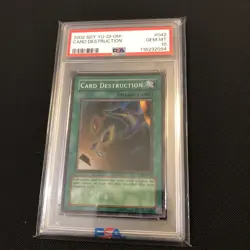 YGO Card Destruction Super Rare Unlimited Yugi Starter Deck SDY-042 PSA 10 - Image 1