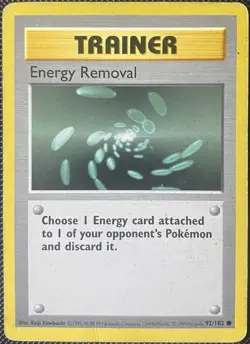 Energy Removal 092/102 Base Set (Shadowless) Regular (See Photos) Pokemon Card - Image 1