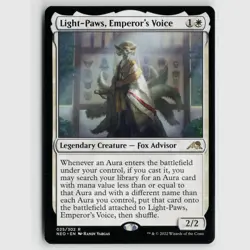 MTG Light Paws Emperor's Voice #25 Kamigawa: Neon Dynasty Normal R NM Magic Card - Image 1