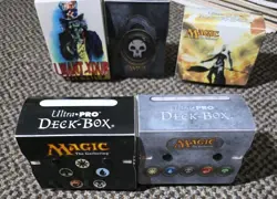 Lot of 7 Deck Boxes 6-Ultra Pro 1-Max Protect. Magic The Gathering 5-Side Load - Image 4