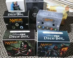 Lot of 7 Deck Boxes 6-Ultra Pro 1-Max Protect. Magic The Gathering 5-Side Load - Image 5