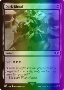 MTG Magic the Gathering Dark Ritual (196u/675) Warhammer 40,000 LP FOIL- SURGE - Image 1