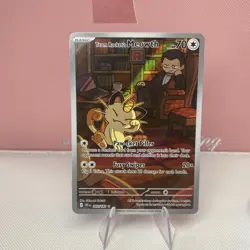 Team Rockets Meowth - 203/182 - IR - Destined Rivals - Pokemon TCG - NM/M - Image 1