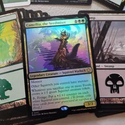 Commander Magic Deck MTG EDH - Camellia, the Seedmiser Shiny Rare **SQUIRRELS** - Image 1