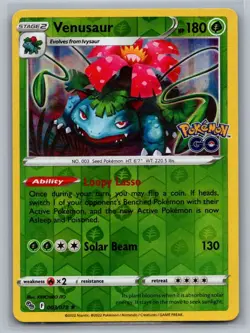 Venusaur (Reverse Holo) Pokemon GO 003/078 2022 NM - Image 1