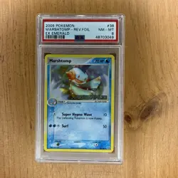 Pokemon Marshtomp EX Emerald Reverse Holo #36 PSA 8 - Image 1