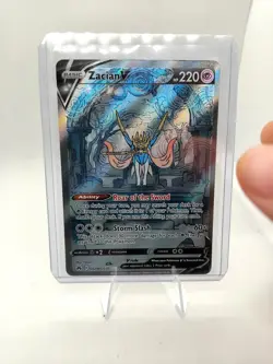 Zacian V GG48/GG70 Holo V Rare Crown Zenith Galarian Gallery Pokemon Near Mint - Image 1