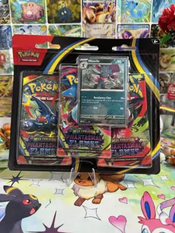 Pokemon Phantasmal Flames Blister 3 Pack Promo Weavile Sealed New - Image 1
