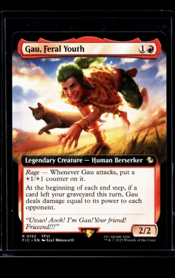 MTG Magic the Gathering FIC Final Fantasy Commander Extended Art Gau Feral Youth - Image 1