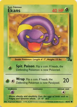 Pokemon TCG – Ekans – Fossil – 46/62 – Common - Image 1