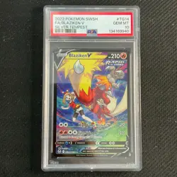 Blaziken V TG14/TG30 *PSA 10* Silver Tempest Trainer Gallery Pokemon TCG - Image 1