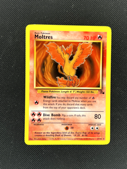 Moltres 27/62 Fossil Non Holo Rare Pokemon Card LP - Image 1